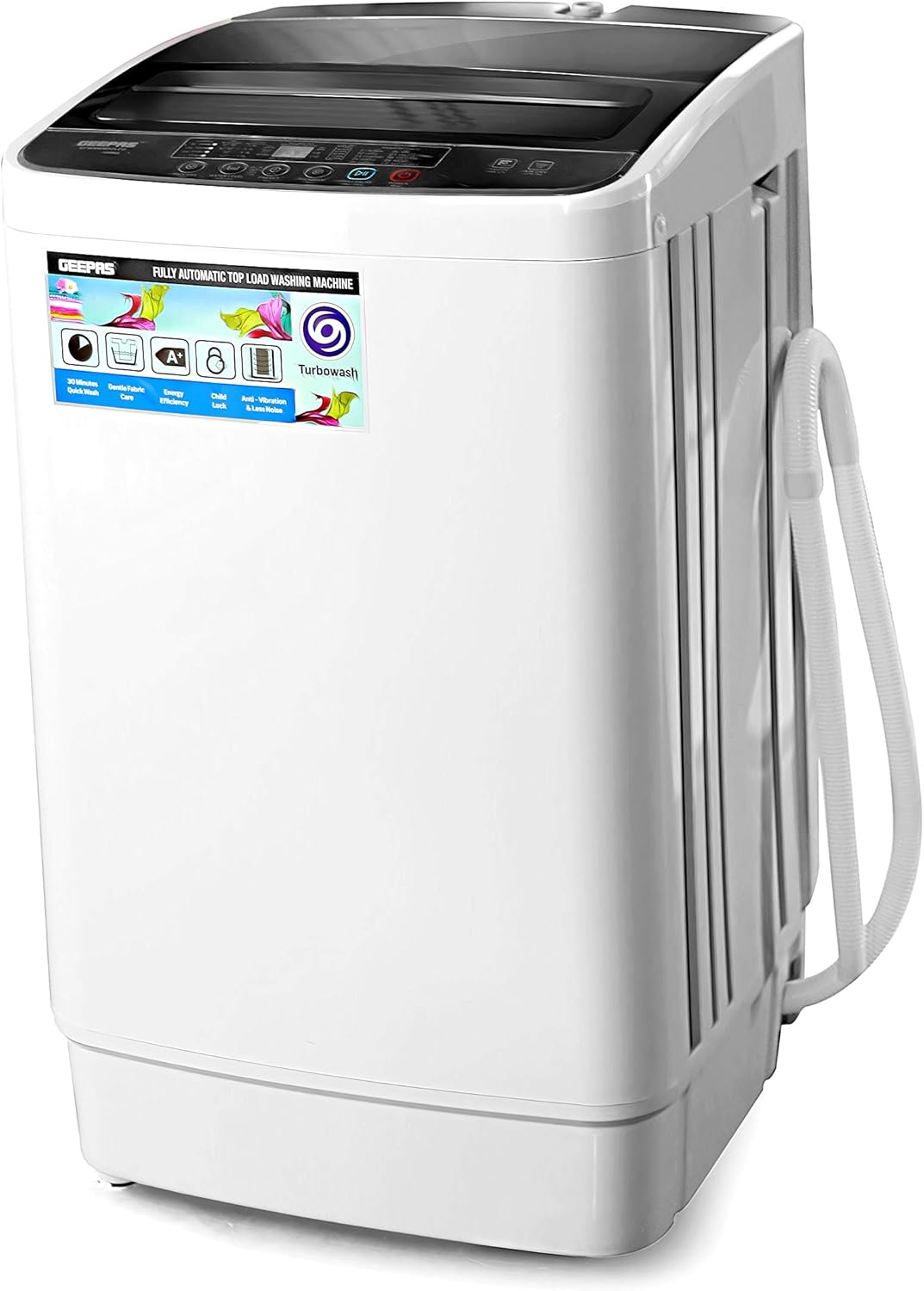 Geepas GFWM6800LCQ Fully Automatic Washing Machine, 6kg Buy Online at
