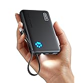 INIU Portable Charger with Flashlight, 45W Fast Charging Tablet Power Bank with USB C Cable, 10000mAh Powerbank, Battery Pack for iPhone 17 16, iPad, Samsung S25 etc Travel Essential, Emergency Light