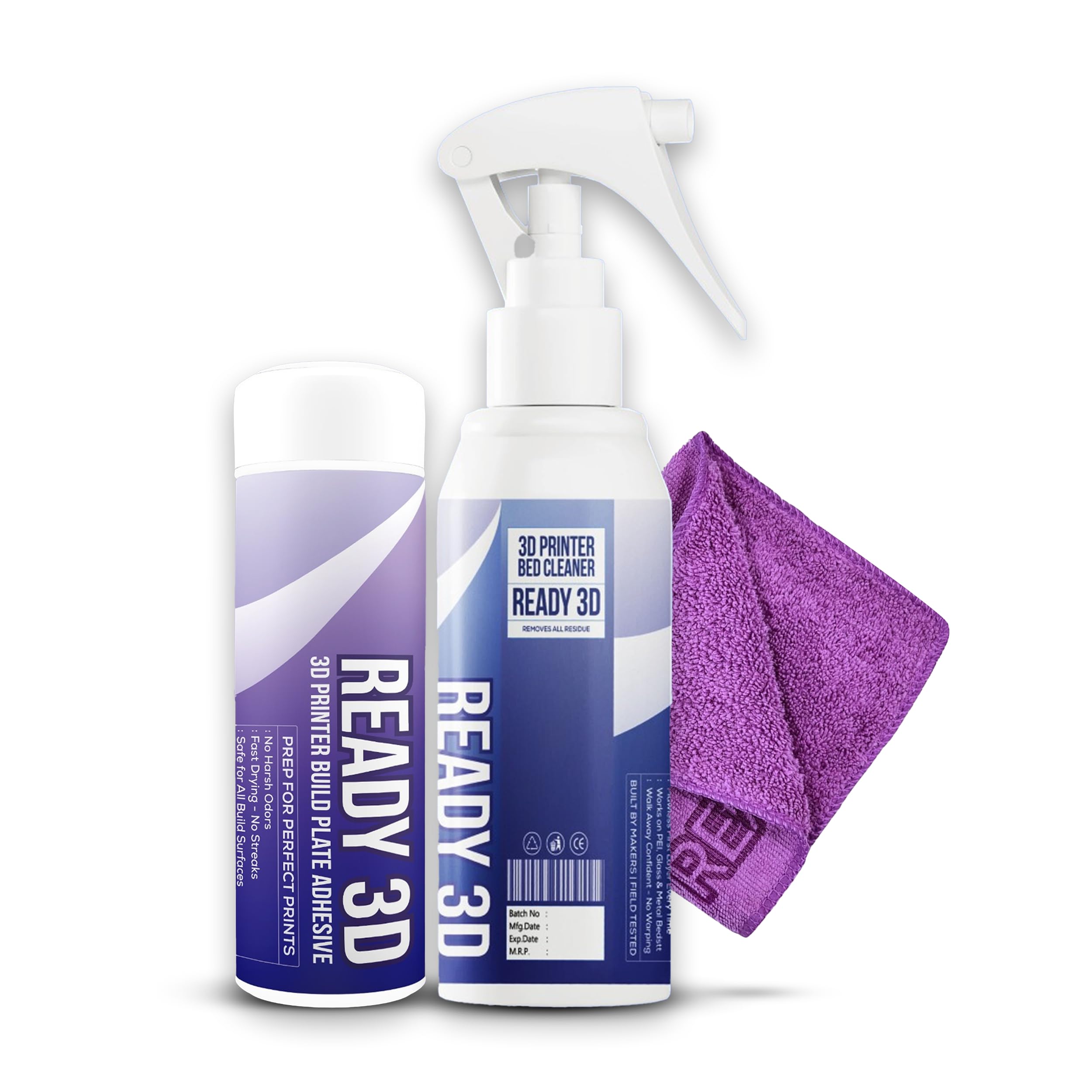 Photo 1 of Ready 3D 3D Printer Build Plate Adhesive and Build Plate Cleaner - Excellent Hold, Easy Release, Non-Toxic and Odorless