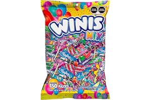 Winis Mix Variety of Mexican Chewy Candies | Bulk Taffy Candy Mix - 3.6 lbs - 150 Individually Wrapped Party | Taffy, Gifts, Holiday, Parties, Concessions, Pantry, Non-Melting, Party