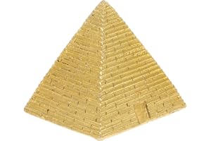 TUESMEILL Mini Egyptian Pyramid Statue, Resin Pyramid Model Egypt Souvenirs Figurine Sculpture for Aquarium Terrarium Zen Sand Table Decor