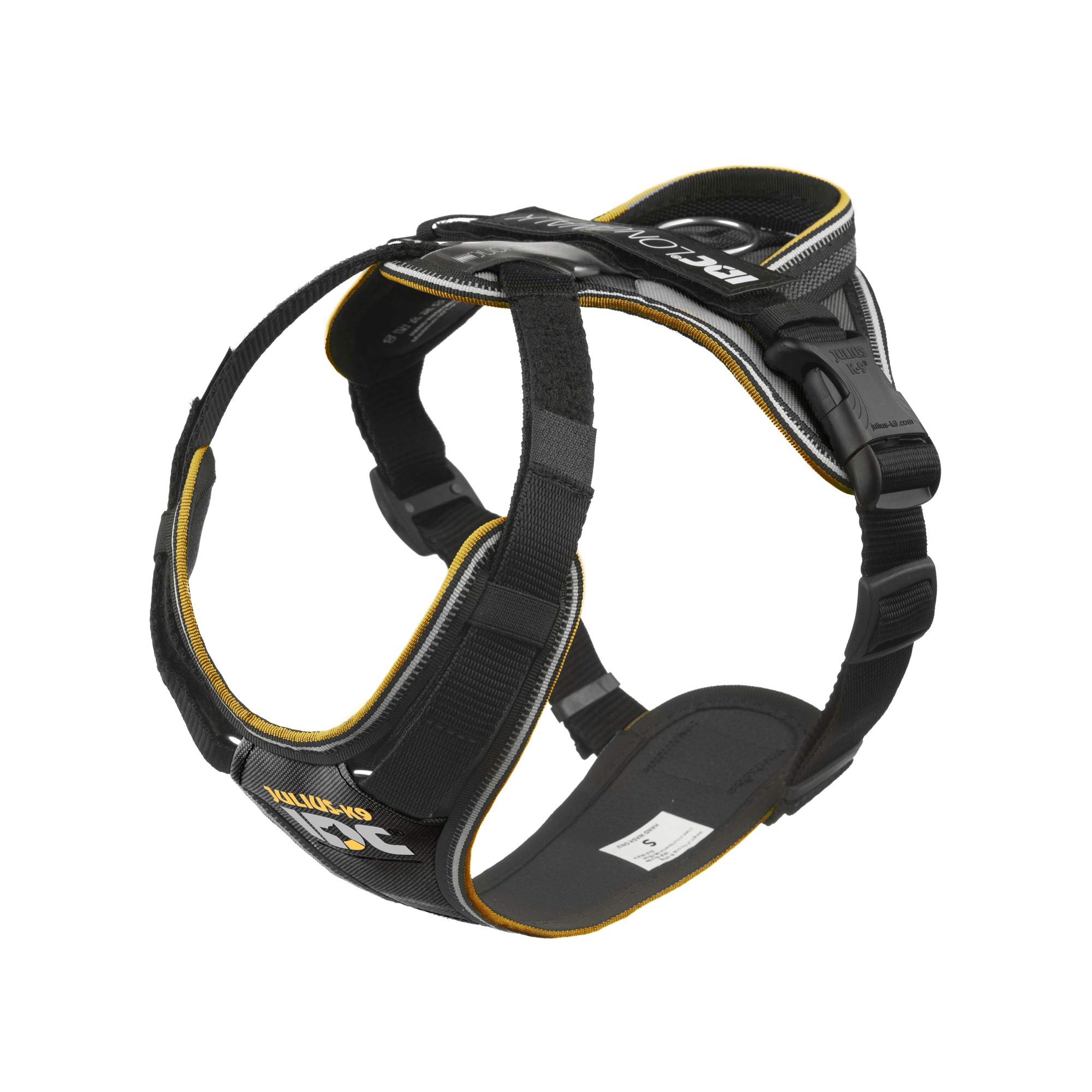 JULIUS-K9 IDC Longwalk Y-Harness, Black-Gray, Size: S