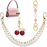 1-3PCS Bags Metal Handbag Straps Chains Tote Shoulder Bags Belt Chain Heart Purse Accessories Decorative Handbags Purse Charms for Womens Girls