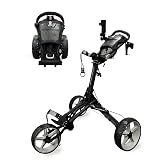 Caddytek CaddyLite Compact 3-Wheel Golf Push Cart, Lightweight Aluminum Item Highlight
