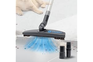 ENUKYCOM Upgraded Hardwood Floor Attachment with Horse Hair Soft Bristles & Flexible Brush Head for Vacuum Cleaners Using 1 ¼'' (1.25inch) (32mm) Accessories - Work on Low Carpet & Wood/Bare/Tile/Hard Floors