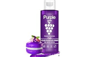 LIMINO Food Coloring - Vivid Food Coloring for Baking, Cake Decorating, Cookie, Fondant, Macaron - Liquid Tasteless Food Color Dye for Airbrush, DIY Slime Making and Crafts - 6 fl.oz / 160ml (Purple)
