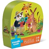 Crocodile Creek Pre-School Jigsaw Puzzle, 12 Piece for Kids 2 Years and Up, Heavy-Duty Square Box for Storage, Finished Puzzle Size 12 x 19 inches, Flower Power