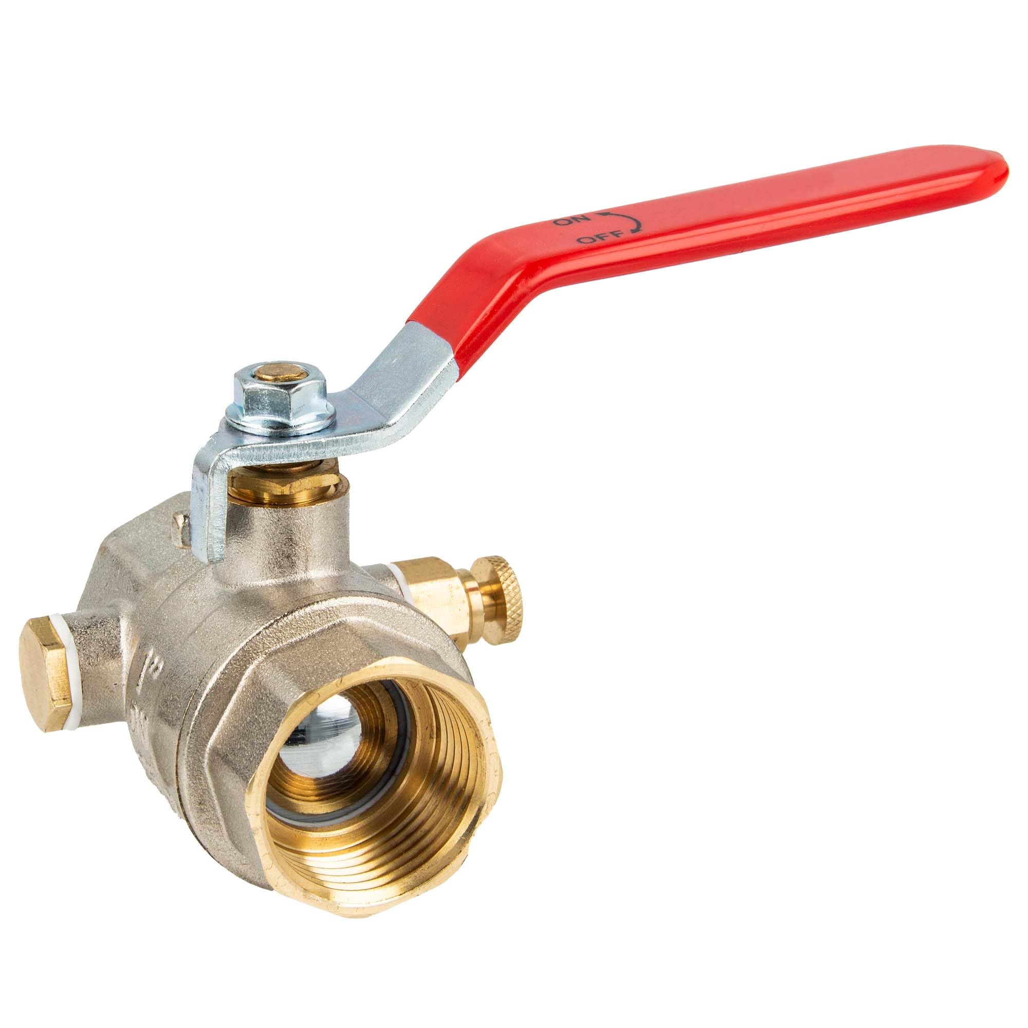 Ball Valve with Drainage Size 1 - DN 25, Internal Thread on Both Sides