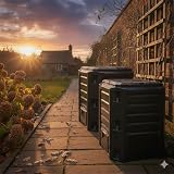 Deuba 800L Garden Compost Bin Outdoor Storage Box Black view 9