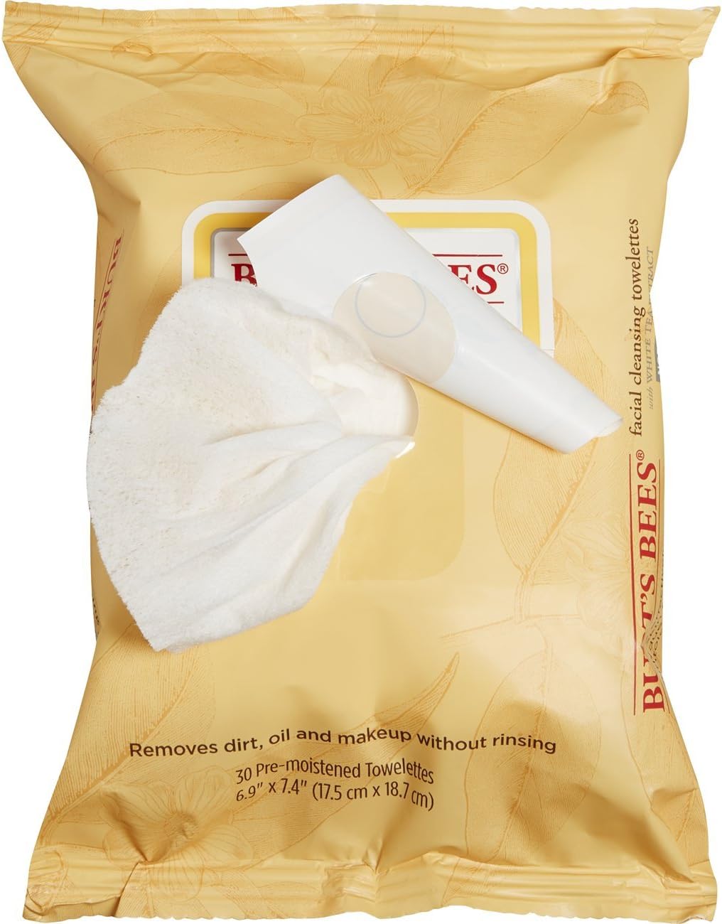Burt's Bees Facial Cleansing Towelettes for Normal Skin with White Tea Extract, 60 Count: Beauty