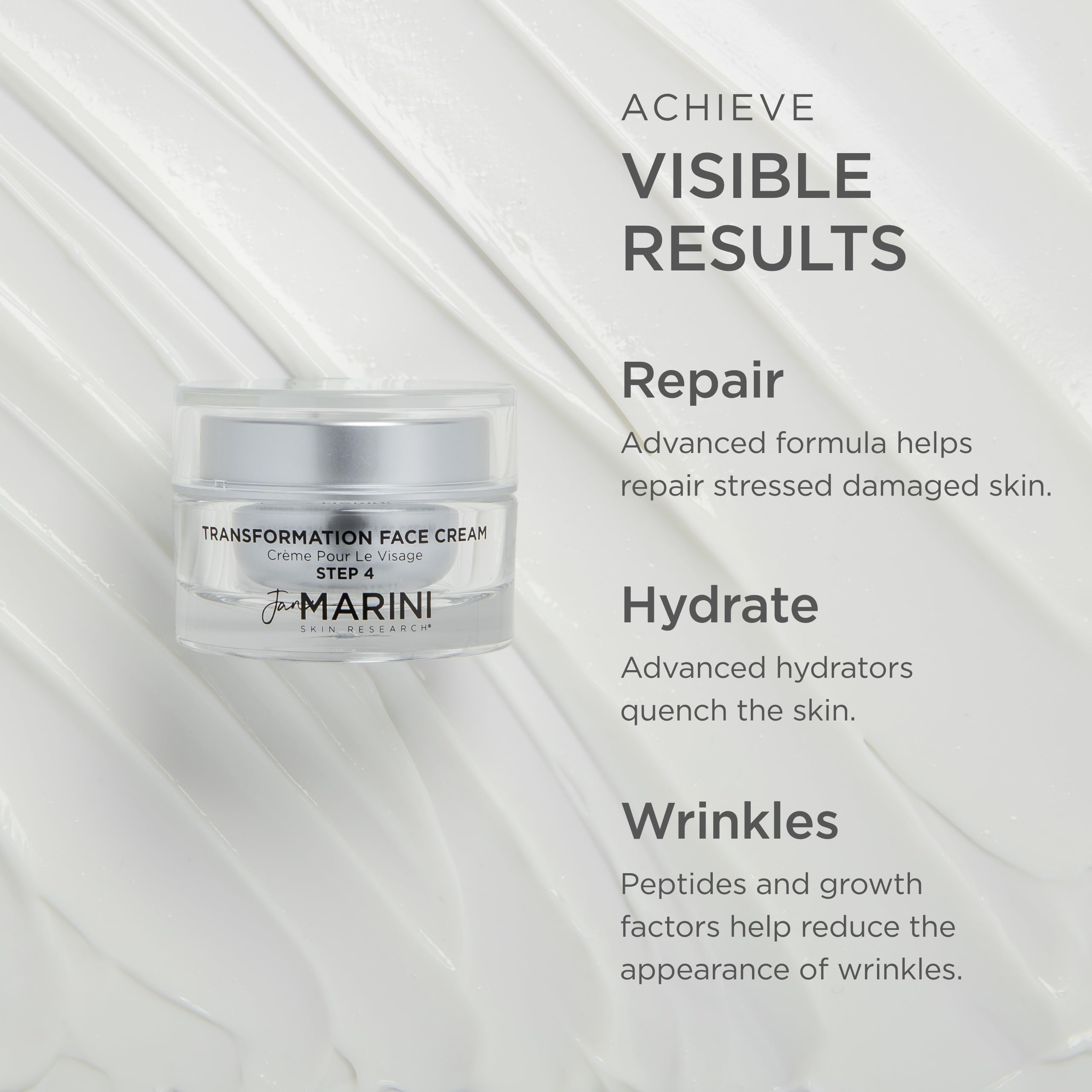 Jan Marini Skin Research Transformation Face Cream - Daily Hydrating Moisturizer for Face - Skincare Facial Cream - Facial Lotion for Dry Skin, Oily Skin & Combo Skin - 1 oz