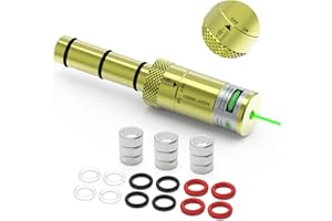 Bayattoo 9mm/.38/.22/.223/5.56/.357Mag/.380acp/.17hmr/.177cal/10mm/cal.40S&W Special Laser Boresighter End Barrel Laser Bore Sight with Switch Turn ON/Off, Accurately and Easy to Use