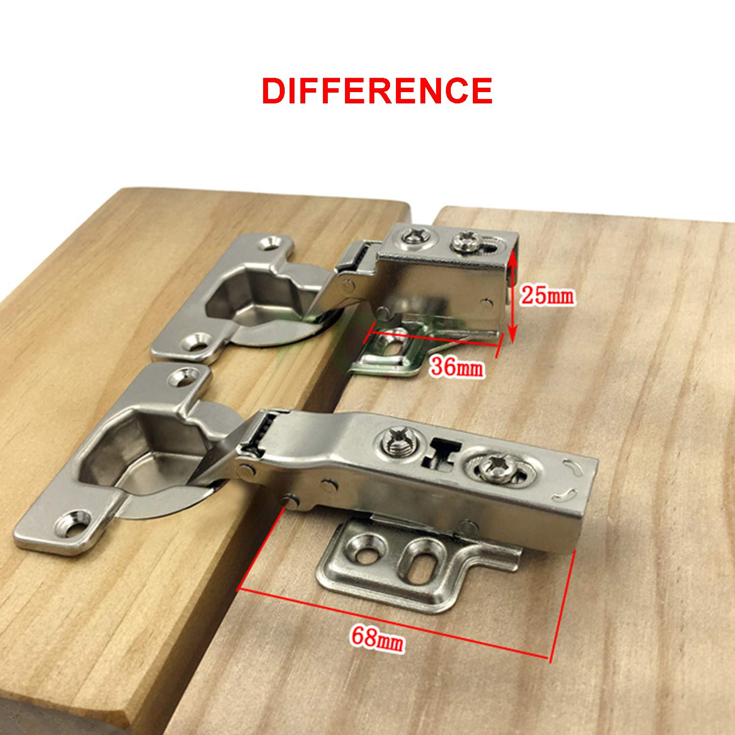 Ferretería LIKERAINY 95 Grado Semi-Solapado 40mm Mini Bisagra del Marco