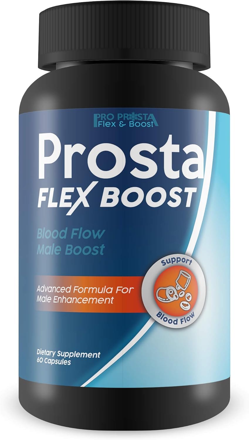 Prosta Flex Boost - Blood Flow Male Boost - Made with Our Purest Most Potent L-Arginine - Our Best Nitric Oxide Supplements for Men Blood Flow and Improved Nutrient Delivery: Health & Personal Care