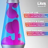 Lava Lamp The Original Motion Pink Blue Liquid 14.5 Inch Silver Base view 2