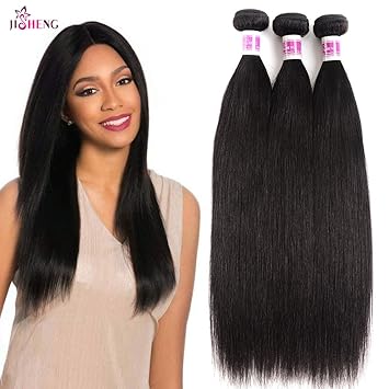 Amazon Com Jisheng Brazilian Straight Virgin Hair 3 Bundle Deals