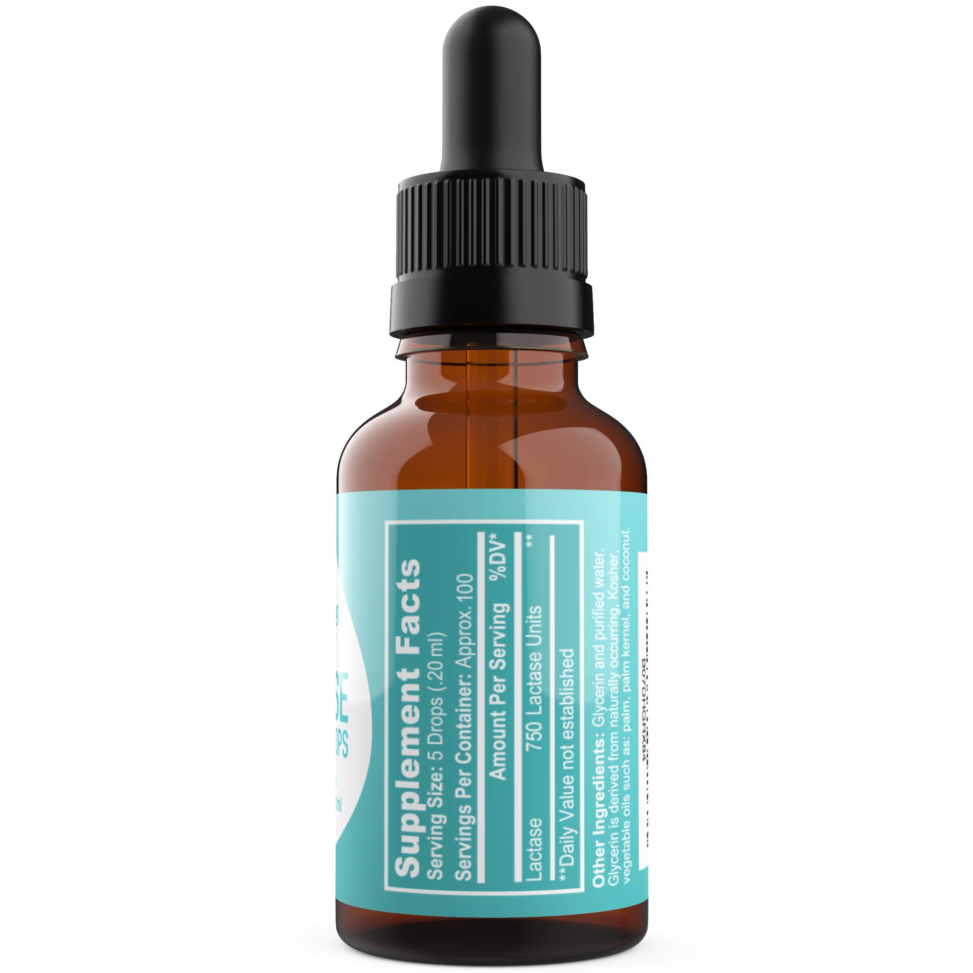 100 Servings Lactase Drops Elepure Lactose Intolerance Enzyme 20