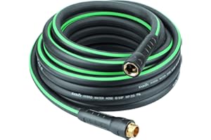 EADUTY Hybrid Garden Hose 5/8 IN. x 50 FT, Heavy Duty, Lightweight, Flexible with Swivel Grip Handle and Solid Brass Fittings