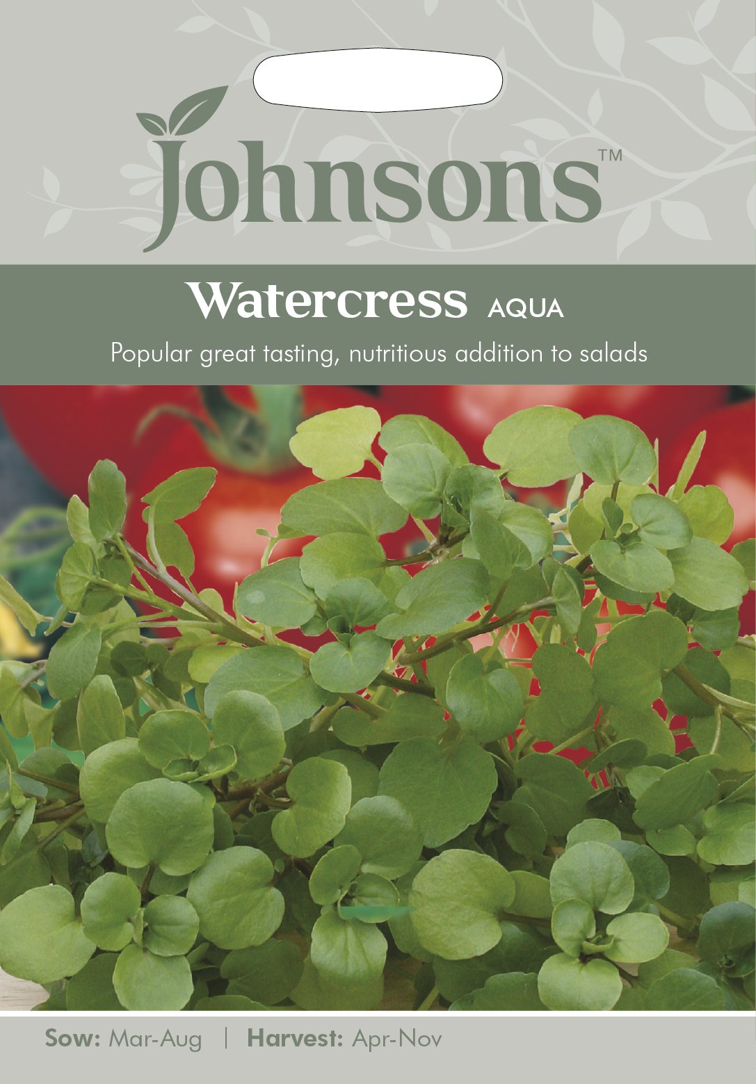 Johnsons 23708 Vegetable Seeds, Watercress Aqua