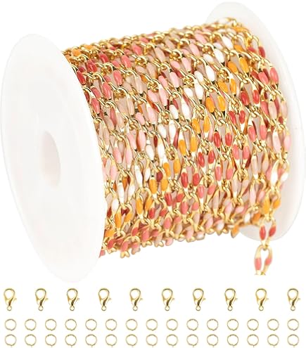 Amazon.com: BB Beadthoven 9.84 Feet Mix Enamel Stainless Steel