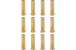 PATIKIL 50 Grain Archery Arrow Brass Insert, 12 Packs Insert Screw Copper Brass Arrow for .244/6.2mm Carbon Arrows