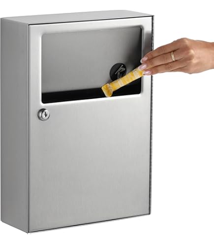 Poubelle à Pédale Ovale Honey Can Do 5L - Acier Inox Et Plastique, Pour Salle De Bain Ou Bureau