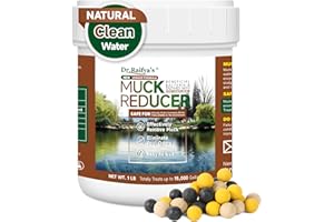 DR.RAIFYA'S Dr. Raifya’s Muck Reducer–Natural Pond Sludge & Water Fountain Clarifier, Beneficial Bacteria Safe for Fish & Wildlife, Remove Muck in Koi Ponds, Bird Baths, Fountains & Turtle Ponds, Easy to Use–1 LB
