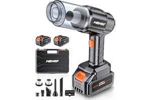 MBNGF Car Vacuum Portable Cordless, 35000PA High Power Suction & Blower, Wireless Handheld Vacuum Cleaner for Car, Home, Office, Pet(Black)