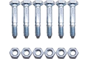 Thaekuns 6 Pack Shear PINS and Nuts for Ariens 53200500 03204300 Snowthrower