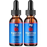 BLUE VIBE Sugar Clean Advanced Formula Drops, Sugar Clean Advanced Strength Overall Health & Wellness Support, SugarClean Premium Daily Health and Overall Energy Formula (2 Pack - 4oz / 120ml)