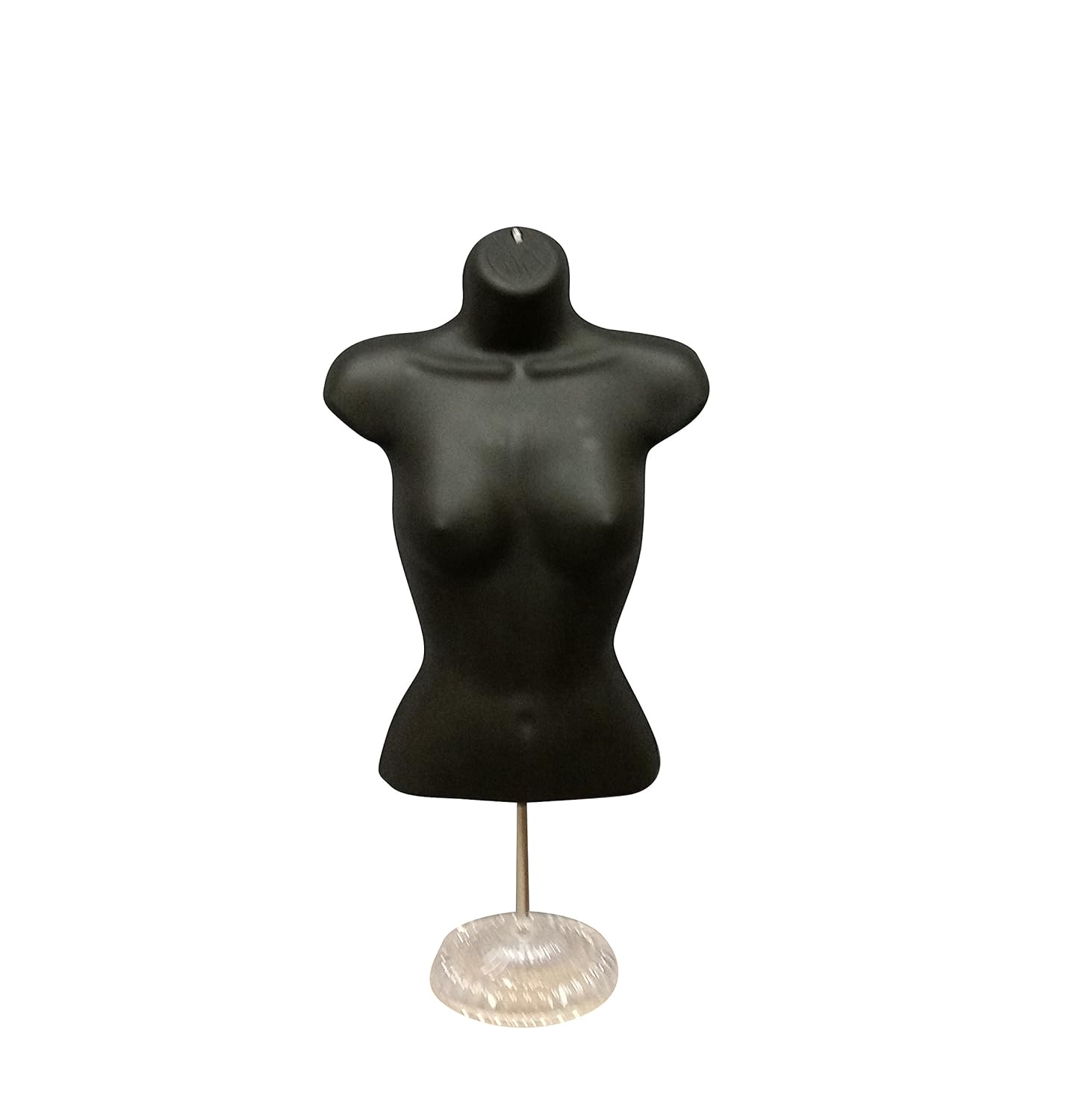 Black Made by OM® Female Torso Mannequin Form With Base 19 To 38 Height