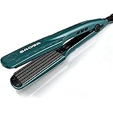 SAOSA Hair Crimper - Ceramic Tourmaline Crimping Iron with 5 Temp Settings, Anti-Frizz Volumizing Crimper Hair Tool for Textured Crimp, Suitable for All Hair Types (Turquoise)