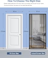 Rackbone Cat Screen Door 90x210 cm Reinforced Pet Proof Mesh Door Curtain view 2