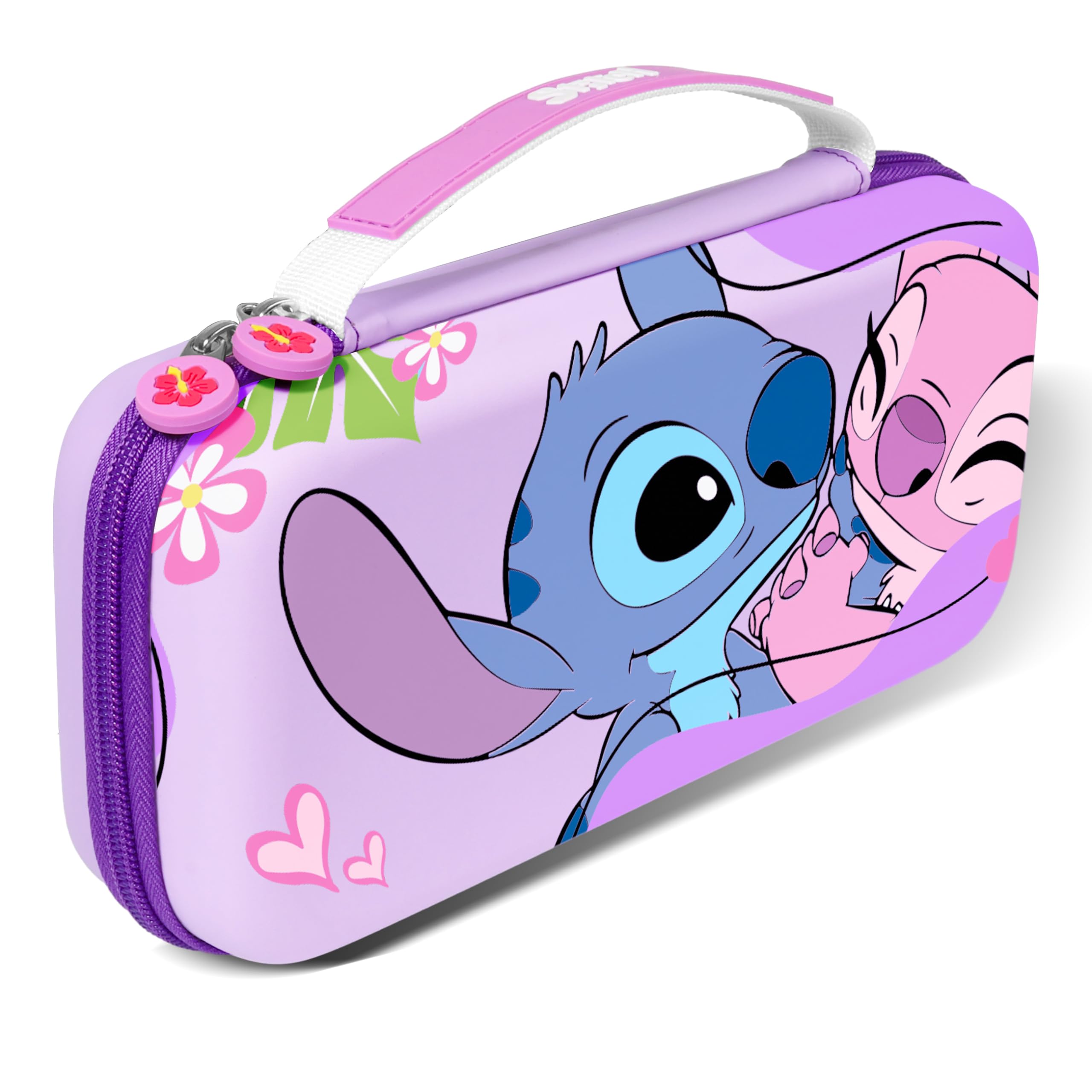 Xcitifun Carrying Case Designed for Nintendo Switch for Kids Girls Boys Cute Kawaii Travel Carry Bag for Switch / Lite / OLED 10 Game Cartridge Switch Protective Cover Carrying Cases - Sweetheart