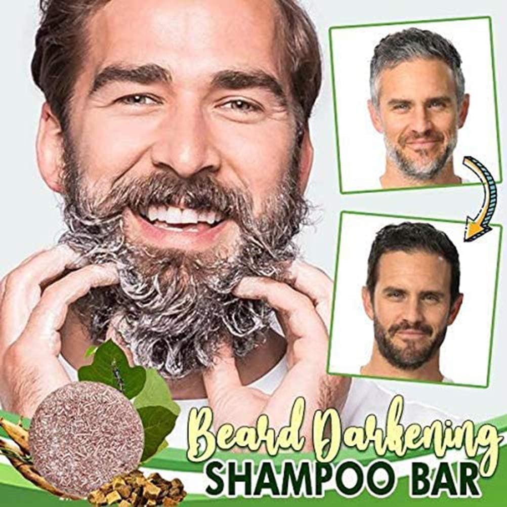 HEREB Shampoo Beard Darkening Shampoo Bar Beard Wash Bar Hair Darkening