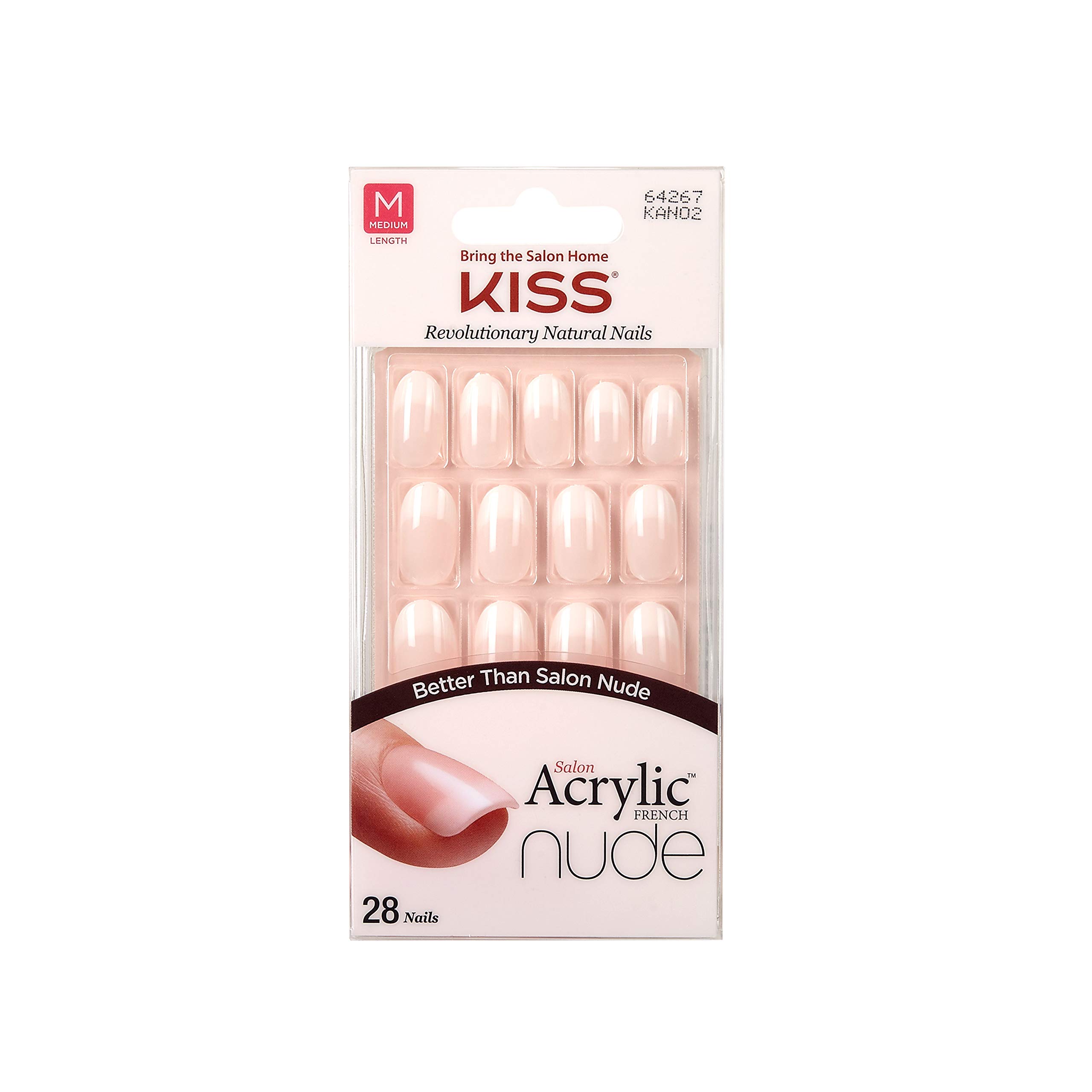 Kiss Salon 28x Nude French Acrylic Nails (Graceful)