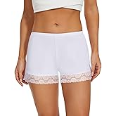 MANCYFIT Bloomers for Women Pettipants for Under Dresses Lace Trim Culottes Slip Skirt Half Slip Shorts