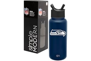 Simple Modern Officially Licensed NFL Water Bottle with Straw Lid Insulated Stainless Steel Thermos Gift | Summit Collection | 32oz