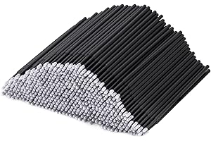 Tbestmax 500 Pcs Disposable Micro Applicator Brush Micro Swabs, Eye Lashes Mascara Wands for Eyelash Extension Black