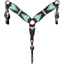 Collier De Poitrine Cheval Western – Mohair Laine Et Cuir – Fait Main – Confortable