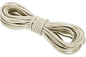 PATIKIL Elastic Cord Heavy Stretch String Rope 1/8" 11 Yards(3mm x 10m) Beige for Crafting DIY Sewing Hook Straps Camping Tie