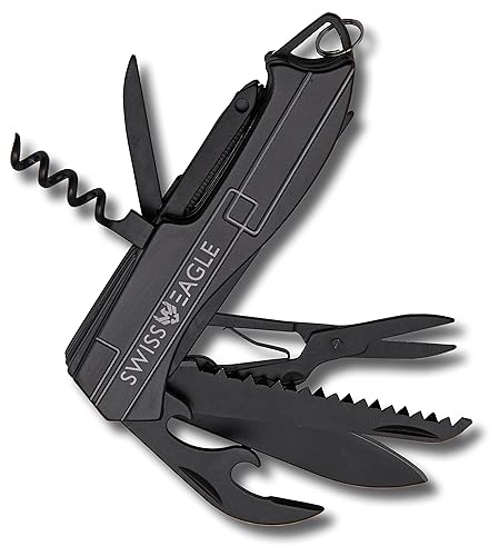 Swiss Eagle Champ Multi-Tool Pocket Knife with Functions in