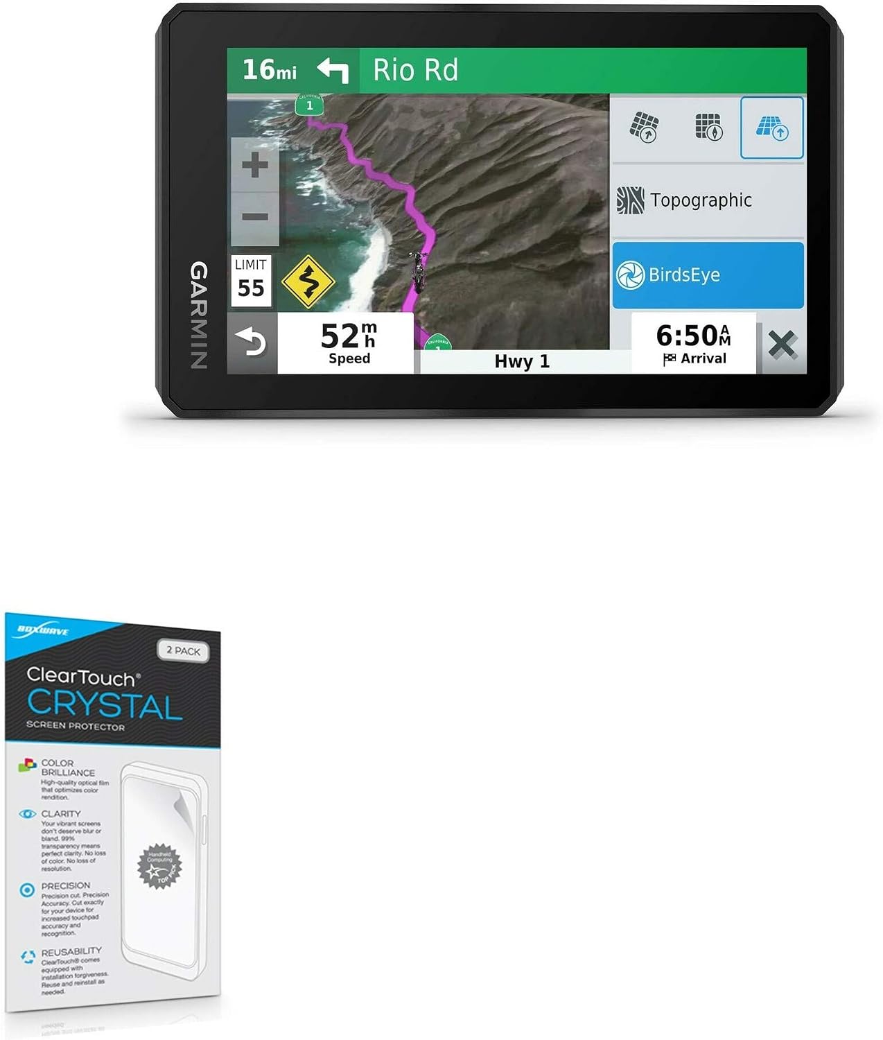 thumbnail image 2 of ANTISHOCK 5-Layer Screen Protector For Garmin Zumo XT – Anti-Shatter, Transparent 2 of 4