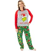 Dr. Seuss GRINCH Who Stole Christmas Matching Family Pajama Sets For Men, Women, Kids, Toddlers