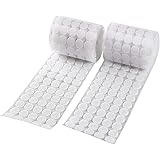 1000pcs Hook and Loop Dots 3/4 in Diameter Sticky Back Coins Heavy Duty Self Adhesive Dot Tapes for School Classroom(White)