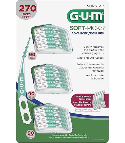 GUM Soft Picks Advanced Dental Picks 60 Conteggi Per Spazi - Foto 3