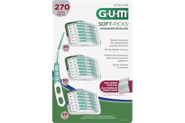 GUM Soft-Picks® Advanced, Travel Cases, 270 picks