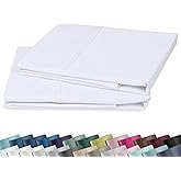California Design Den 2-Pack King Size Pillow Cases,100% Cotton Sateen | 400 Thread Count Backed by Good Housekeeping Seal, Breathable &amp; Smooth Sateen, Classic Side Opening 4" Hem - White