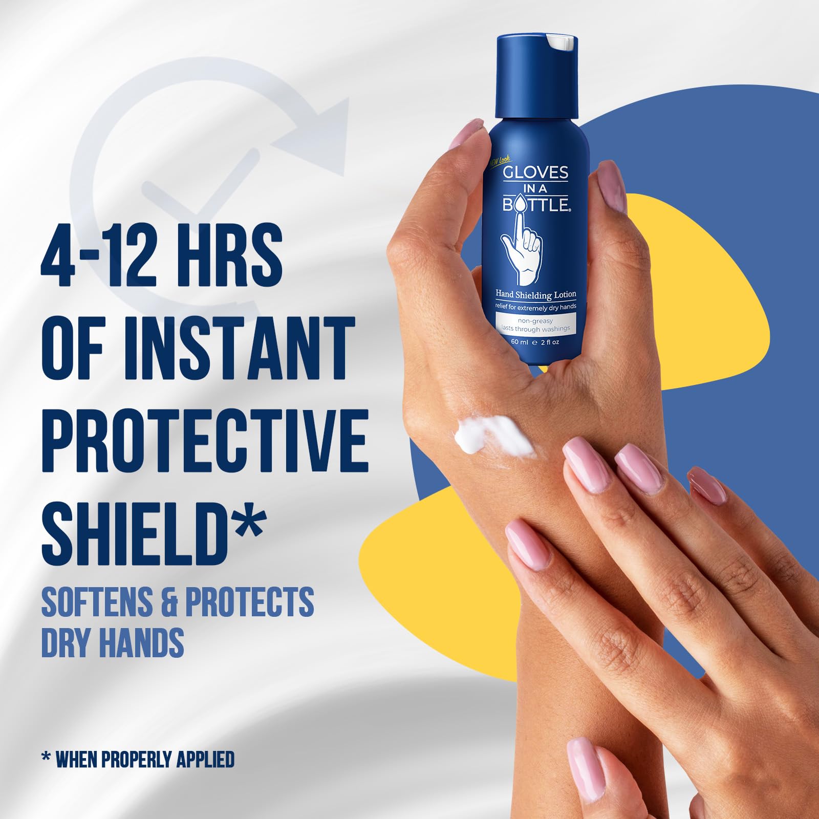 Gloves In A Bottle Hand Lotion for Nurses – Best Travel Hand Cream for Dry, Cracked Hands, Eczema & Psoriasis Relief – Silicone Glove Hand Lotion for Healthcare Workers – 2 oz