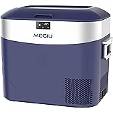 Megiu Car Refrigerator Portable Car Fridge 12V Refrigerator 23 Quart (22 Liter) Freezer Compressor Cooler 12V/24V DC 110～240 